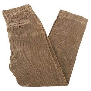 VTG Polo Ralph Lauren Mens 33x32 Corduroy Pants Brown Straight Leg Wide Wale